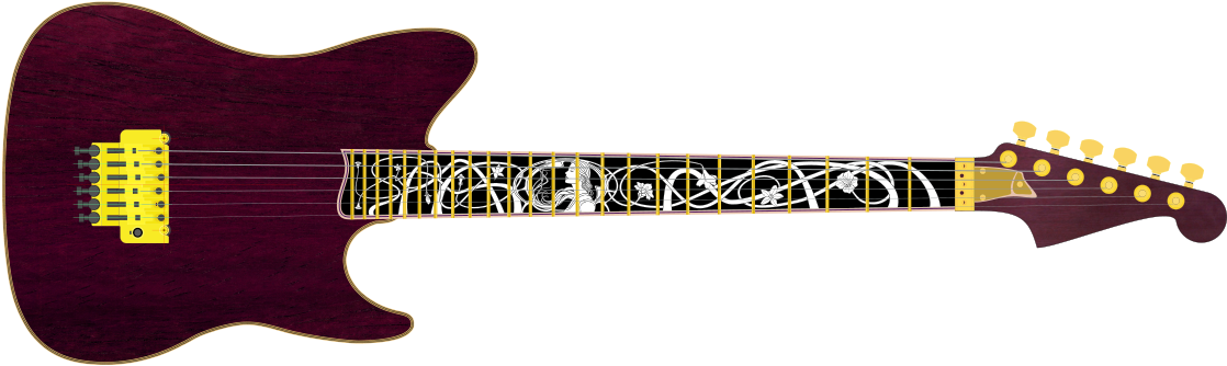 Drawing of the Agnes Guitar.