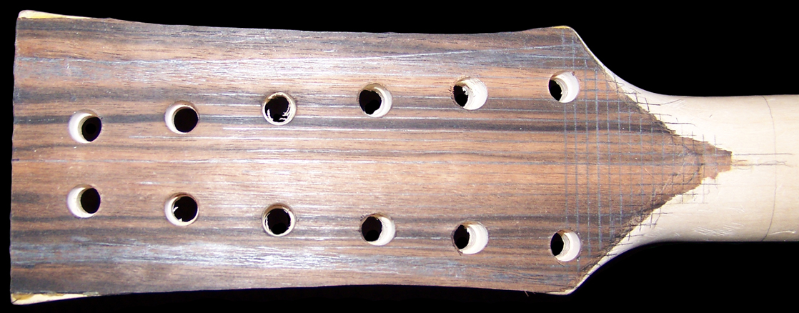 Headstock Back drilled