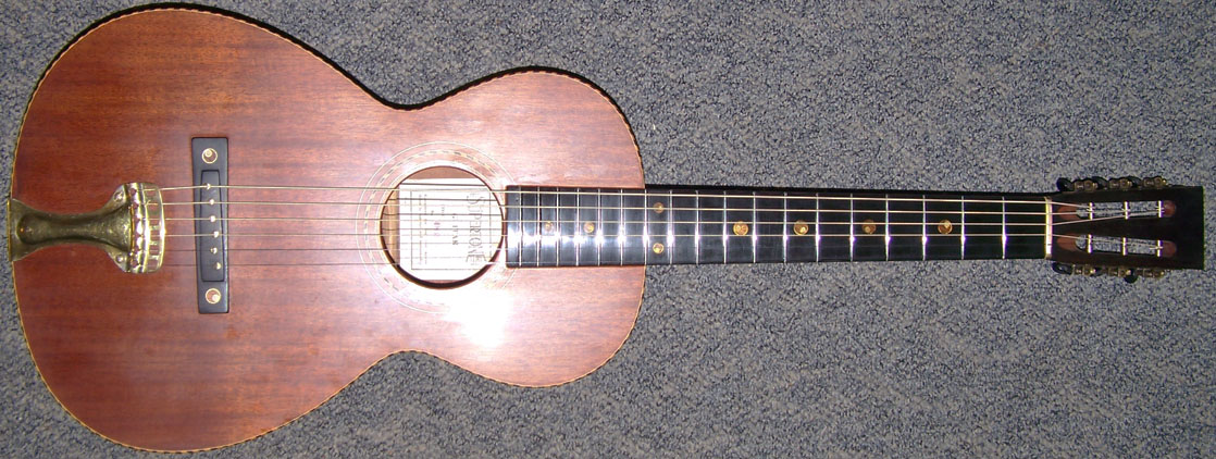 The whole guitar front view