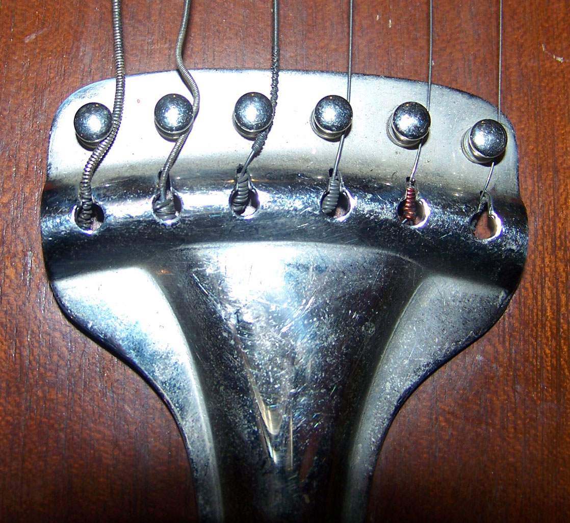 Strings in the tail piece