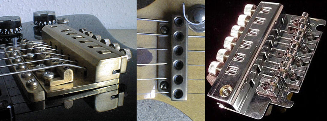Rockinger's first tremolo, their locking nut and second tremolo.