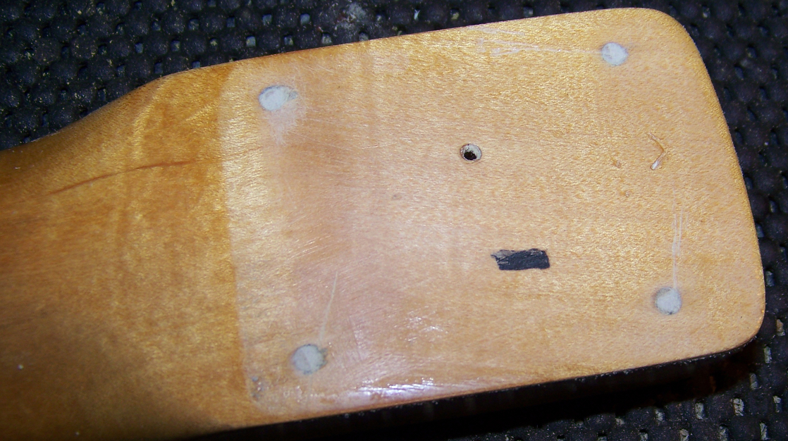 The heel holes closed